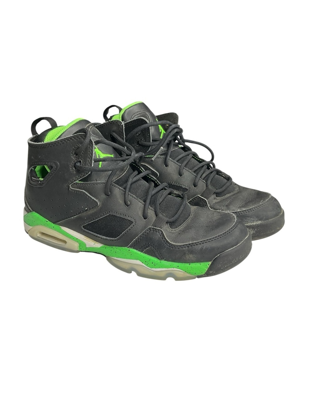 Nike Air Jordan Kids Basketball Shoes Black Green DM1685-003 Size 5.5Y
